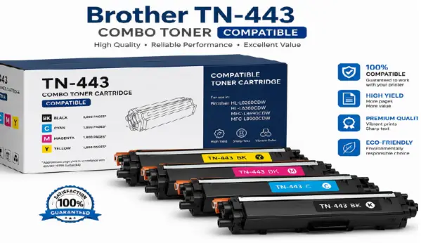 Brother TN-443 Combo Toner – Reliable & Vibrant Printing