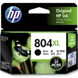 HP 804XL Black ink, high-quality replacement for consistent and accurate color reproduction.